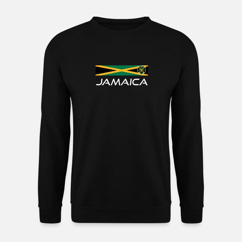 Jamaica Jamaika Rasta Raggea Rastafari Flagge - Unisex Pullover - Schwarz