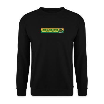 Jamaica Jamaika Rasta Raggea Rastafari Flagge - Unisex Pullover - Schwarz - Vorne - Alina (178cm) & Michal (187cm)