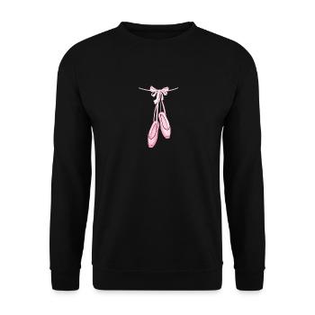 Elegantes rosa Ballett Elegant Pink Ballet - Unisex Sweatshirt - black - Front - Alina (178cm) & Michal (187cm)