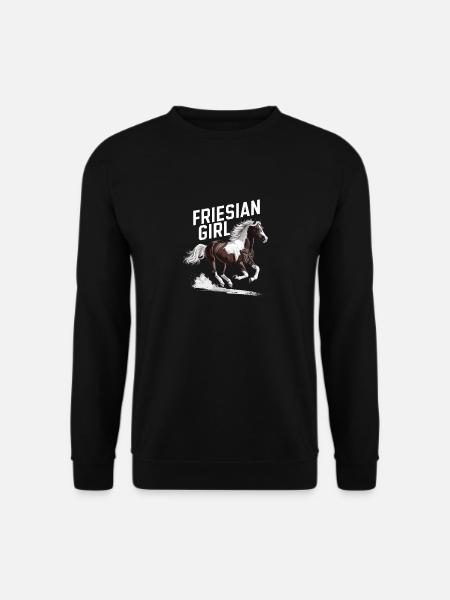 Fière cavalière frisonne - Sweat-shirt Unisexe - noir