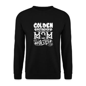 Golden Retriever Mom Fur Life - Unisex Sweatshirt - black - Front - Alina (178cm) & Michal (187cm)