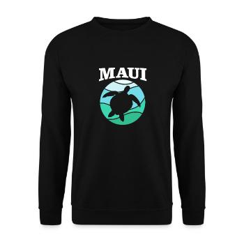 Maui Hawaii Hawaiian - Unisex Pullover - Schwarz - Vorne - Alina (178cm) & Michal (187cm)