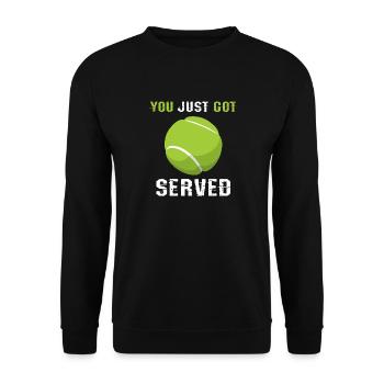 Raquette de sport que vous venez de recevoir Tennis - Sweat-shirt Unisexe - noir - Devant - Alina (178cm) & Michal (187cm)