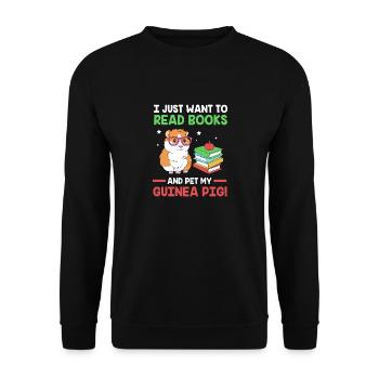 Guinea pig - Unisex Sweatshirt - black - Front - Alina (178cm) & Michal (187cm)