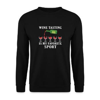 Wine Tasting Is My Favorite Wine - Unisex Sweatshirt - black - Front - Alina (178cm) & Michal (187cm)