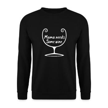 Cocktail Mama a besoin de vin Vin - Sweat-shirt Unisexe - noir - Devant - Alina (178cm) & Michal (187cm)