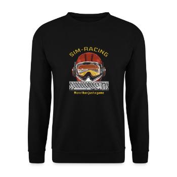 SIM RACING More than just a game - Unisex Pullover - Schwarz - Vorne - Alina (178cm) & Michal (187cm)