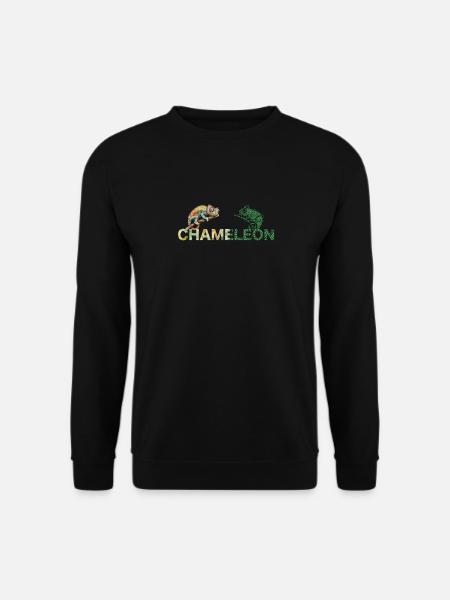 Buntes Chamäleon Colorful Chameleon - Unisex Sweatshirt - black