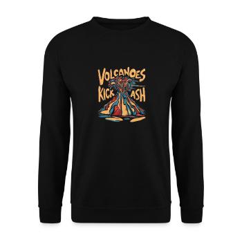 Volcanoes are hot and impressive - Unisex Sweatshirt - black - Front - Alina (178cm) & Michal (187cm)