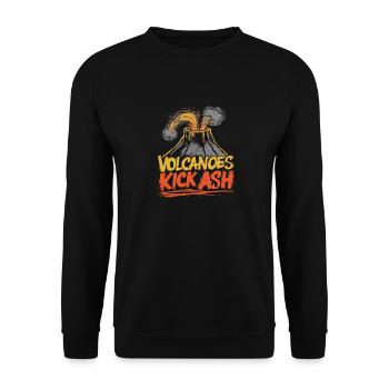 Vulkane sind heiß und beeindruckend - Unisex Pullover - Schwarz - Vorne - Alina (178cm) & Michal (187cm)