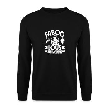Faboolous Speech Language Pathologist - Unisex Pullover - Schwarz - Vorne - Alina (178cm) & Michal (187cm)