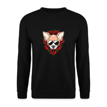 Chihuahua - Unisex Sweatshirt - black - Front - Alina (178cm) & Michal (187cm)
