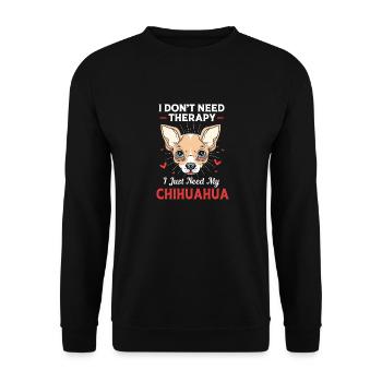 Chihuahua - Unisex Pullover - Schwarz - Vorne - Alina (178cm) & Michal (187cm)