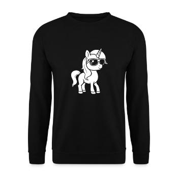 Pony - Unisex Sweatshirt - black - Front - Alina (178cm) & Michal (187cm)