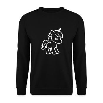 Poney - Sweat-shirt Unisexe - noir - Devant - Alina (178cm) & Michal (187cm)
