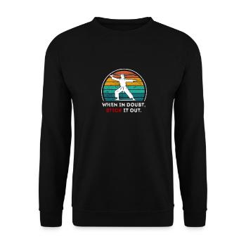 Arnis Eskrima Kali Filipino FMA Stick - Sweat-shirt Unisexe - noir - Devant - Alina (178cm) & Michal (187cm)