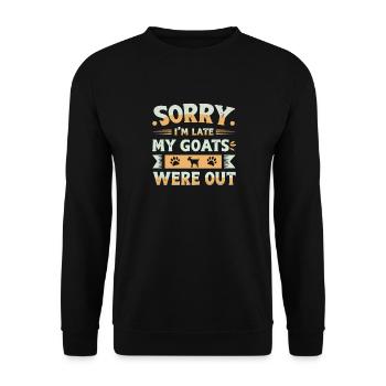 Chèvre disant des chèvres drôles - Sweat-shirt Unisexe - noir - Devant - Alina (178cm) & Michal (187cm)