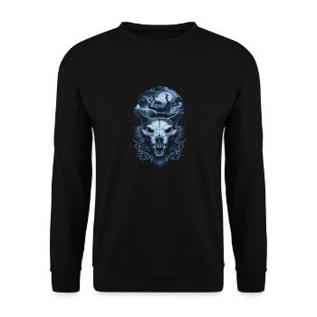 Vikings – Loups et navire au clair de lune - Sweat-shirt Unisexe - noir - Devant - Alina (178cm) & Michal (187cm)