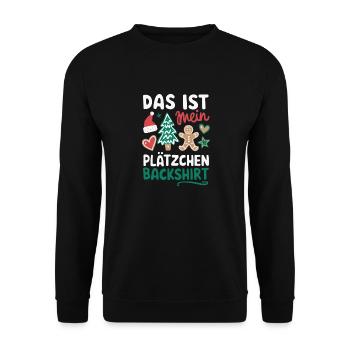 Cookie Baking Shirt Funny Christmas Design - Unisex Sweatshirt - black - Front - Alina (178cm) & Michal (187cm)