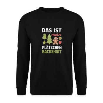 Cookie Baking Shirt Funny Christmas Design - Unisex Sweatshirt - black - Front - Alina (178cm) & Michal (187cm)