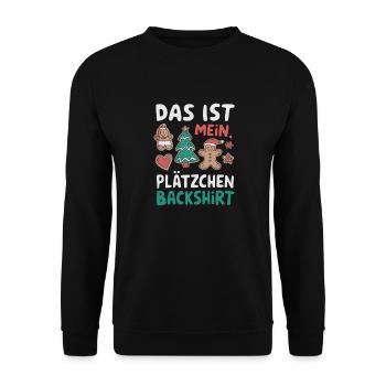 Cookie Baking Shirt Funny Christmas Design - Unisex Sweatshirt - black - Front - Alina (178cm) & Michal (187cm)