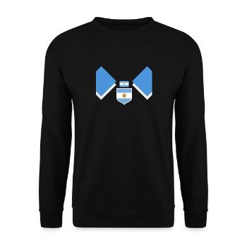 Argentinien Geschenk Argentina Argentine Flagge - Unisex Pullover - Schwarz - Vorne - Alina (178cm) & Michal (187cm)