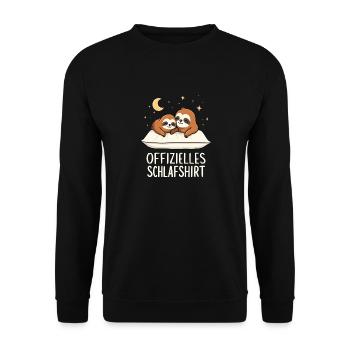 Official Sleep Shirt Sloths Sloth Pair - Unisex Sweatshirt - black - Front - Alina (178cm) & Michal (187cm)