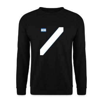 Argentinien Geschenk Argentina Argentine Flagge - Unisex Pullover - Schwarz - Vorne - Alina (178cm) & Michal (187cm)
