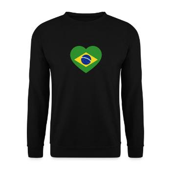 Brazil Brazil shirt Brazilian Rio de Janeirao - Unisex Sweatshirt - black - Front - Alina (178cm) & Michal (187cm)