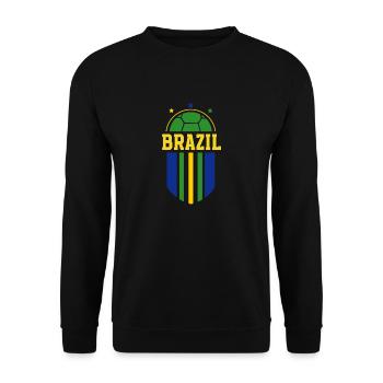 Brasilien Brazil shirt Brasilianer Rio de Janeirao - Unisex Pullover - Schwarz - Vorne - Alina (178cm) & Michal (187cm)
