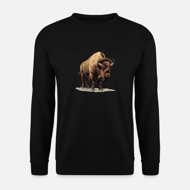 Bisons Bison - Unisex Pullover - Schwarz