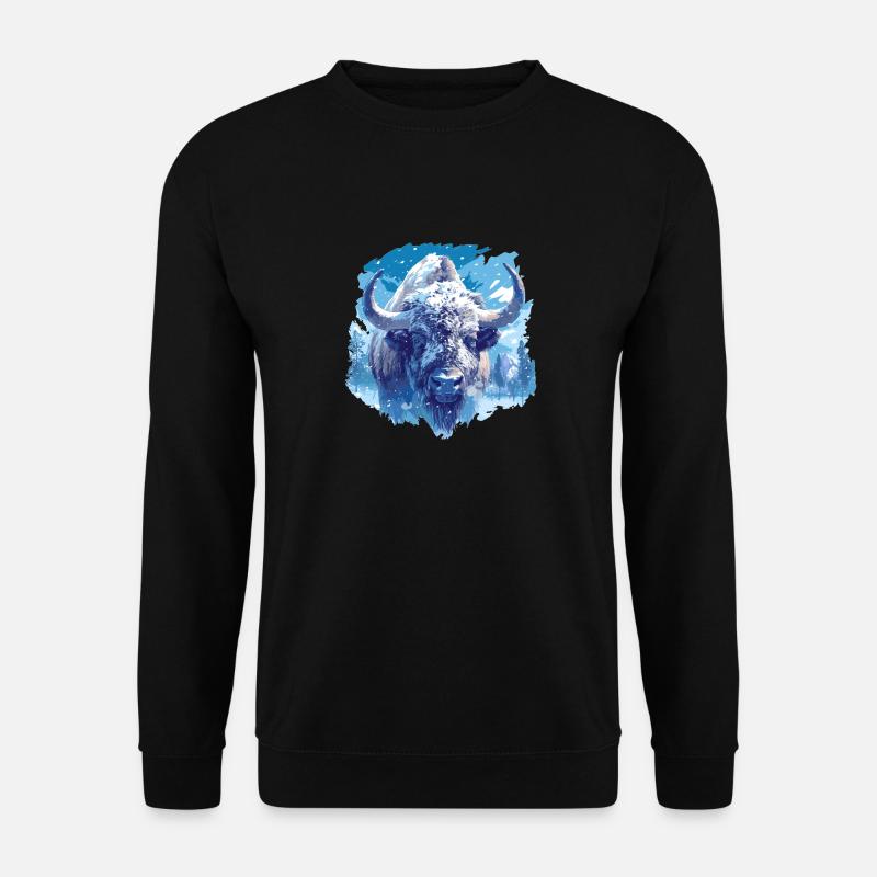Bisons Bison - Sweat-shirt Unisexe - noir