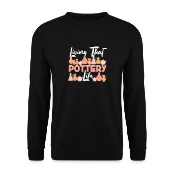 Pottery Ceramics Artist Living - Unisex Sweatshirt - black - Front - Alina (178cm) & Michal (187cm)