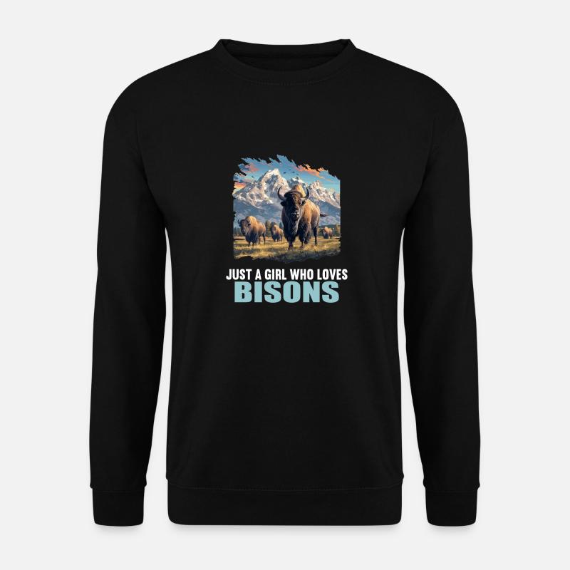 Bisons Bison - Unisex Pullover - Schwarz