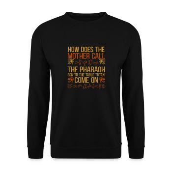 Mother Call Pharaoh Son Mythology - Unisex Sweatshirt - black - Front - Alina (178cm) & Michal (187cm)