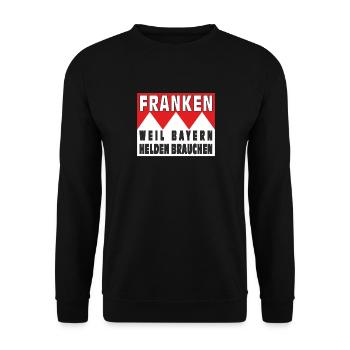 FRANCONIE PARCE QUE LES BAVAROIS ONT BESOIN DE HÉROS - Sweat-shirt Unisexe - noir - Devant - Alina (178cm) & Michal (187cm)