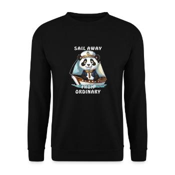 SAIL AWAY FROM ORDINARY - Unisex Sweatshirt - black - Front - Alina (178cm) & Michal (187cm)