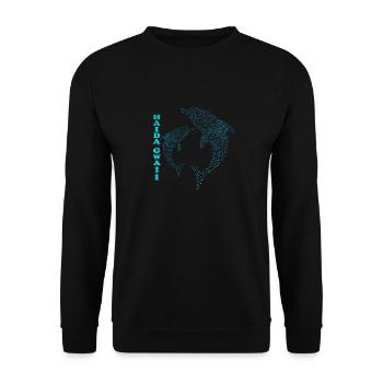 Haida-Gwaii-Delfin Haida Gwaii Dolphin - Unisex Pullover - Schwarz - Vorne - Alina (178cm) & Michal (187cm)