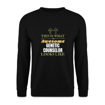 Das sieht ein großartiger genetischer Berater aus Li - Unisex Pullover - Schwarz - Vorne - Alina (178cm) & Michal (187cm)