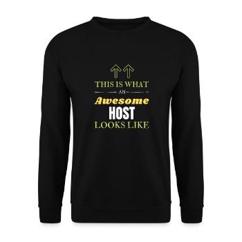 Voici à quoi ressemble un hôte génial - Sweat-shirt Unisexe - noir - Devant - Alina (178cm) & Michal (187cm)
