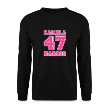Kamala Harris, 47th President of the USA - Unisex Sweatshirt - black - Front - Alina (178cm) & Michal (187cm)