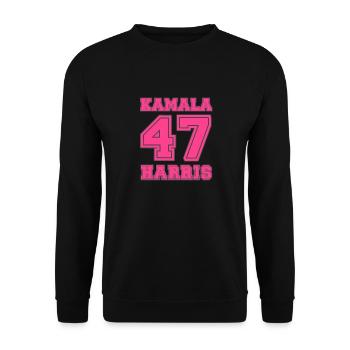 Kamala Harris, 47th President of the USA - Unisex Sweatshirt - black - Front - Alina (178cm) & Michal (187cm)