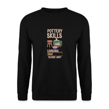 Pottery Ceramics Artist Pottery - Unisex Sweatshirt - black - Front - Alina (178cm) & Michal (187cm)