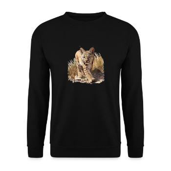 Bobcat's Bobcat, Bobcat, Bobcat, Bobcat, Lynx - Unisex Sweatshirt - black - Front - Alina (178cm) & Michal (187cm)