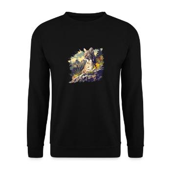 Bobcat's Bobcat, Bobcat, Bobcat, Bobcat, Lynx - Unisex Sweatshirt - black - Front - Alina (178cm) & Michal (187cm)