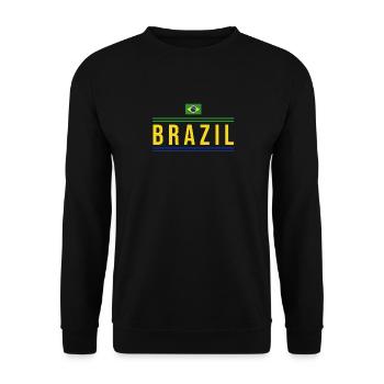 Brasilien Brazil shirt Brasilianer Rio de Janeirao - Unisex Pullover - Schwarz - Vorne - Alina (178cm) & Michal (187cm)
