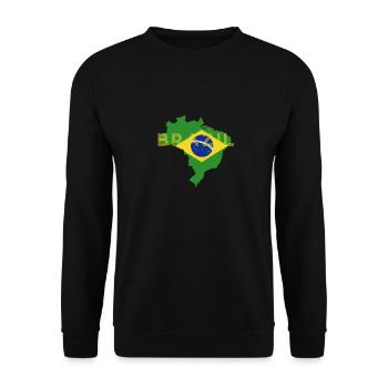 Brazil Brazil shirt Brazilian Rio de Janeirao - Unisex Sweatshirt - black - Front - Alina (178cm) & Michal (187cm)