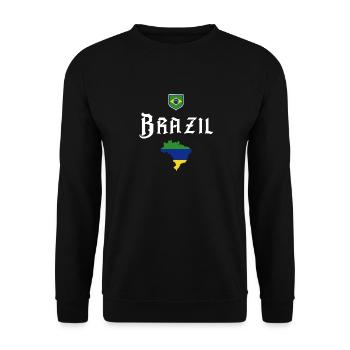 Brasilien Brazil shirt Brasilianer Rio de Janeirao - Unisex Pullover - Schwarz - Vorne - Alina (178cm) & Michal (187cm)