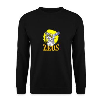 Zeus Déesse Mythologie grecque - Sweat-shirt Unisexe - noir - Devant - Alina (178cm) & Michal (187cm)
