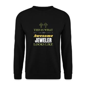 Voici à quoi ressemble un bijoutier génial - Sweat-shirt Unisexe - noir - Devant - Alina (178cm) & Michal (187cm)
